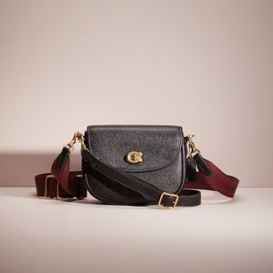 COACH Restored Willow Saddle Crossbody Bag- Black